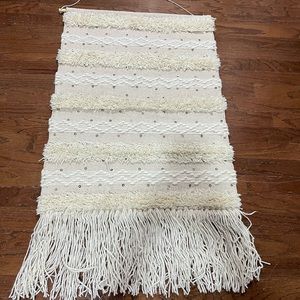 Cream Colored Textured Tapestry